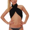 Microfiber bikini briefs by Tiara Galiano with a smudged gray-and-black print and slim side straps.