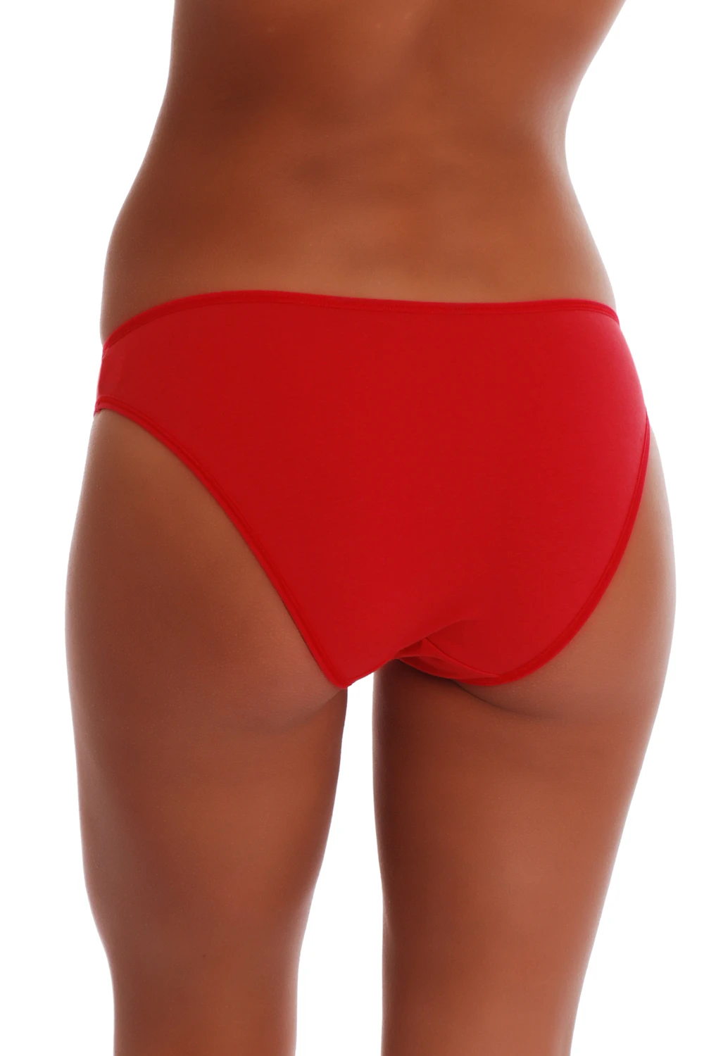 Microfiber bikini briefs with a floral lace inset, a smooth no-show pair with a touch of lace detail.
