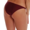Microfiber bikini briefs with a worked floral lace front and a high leg for a lighter bikini line.