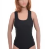 Microfiber bodysuit with brazilian cut and wider straps for shoulder support, a clean everyday base.