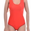 Sleeveless microfiber bodysuit with racerback and brazilian back, a lightweight everyday base layer.