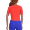Microfiber bodysuit with scoop neck and thong cut, a fine smooth layer worn alone or under clothing.