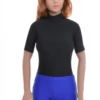 Microfiber bodysuit with short sleeves and brazilian back, more coverage than a thong for everyday.