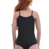 Breathable microfiber bodysuit by Tiara Galiano with scoop neck and hook-and-eye fastening, easy to wear.