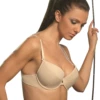 Supportive microfiber bra with molded cups and a rounded neckline, cut for fuller cups with steady all-day hold.