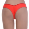 Microfiber Brazilian briefs with a smooth base and sheer mesh top, moderate coverage in a low-rise cut.