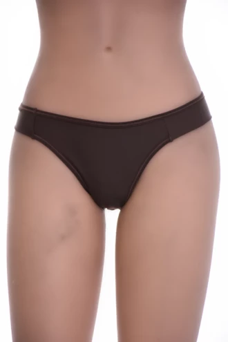 No-show microfiber Brazilian briefs in a smooth solid finish with moderate coverage, low-rise everyday cut.