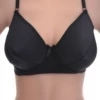 Soft-cup bra in smooth microfiber with a clean line under tops and a flat underband that sits steady all day.