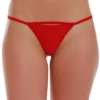 Fitted low-rise microfiber string brief with a fine smooth surface and no trim to show through.