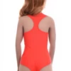 Sleeveless microfiber tank bodysuit with scoop neck and racerback, a clean everyday silhouette.