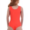 Sleeveless microfiber tank bodysuit with scoop neck and wide straps, a lightweight everyday base.