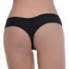 Fitted low-rise microfiber thong with a fine smooth surface and no trim to show through.
