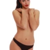 Low-rise microfiber thong in a smooth fine knit that lies flat against the skin without seams.