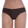 Low-rise microfiber thong in a smooth fine knit that lies flat against the skin without seams.