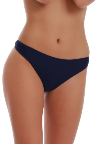 No-show microfiber thong with a clean front that disappears under leggings and tight dresses.