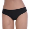 Smooth no-show microfiber thong with minimal coverage that disappears beneath fitted trousers.