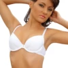 Microfiber bra with smooth molded cups and a rounded neckline, a seam-free T-shirt bra under fitted tops.