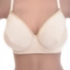 Microfiber bra with unpadded soft cups keeping a clean natural line, with a flat band and hook-and-eye back.