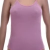 Minimal cotton tank bodysuit with scoop neck and spaghetti straps, a pared-back warm-weather staple.
