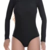 Mock-neck microfiber bodysuit with brazilian cut, an invisible smooth layer that holds its shape all day.