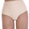 No-show microfiber Brazilian briefs with a high waist and a sheer mesh front, an easy everyday pair.