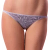 Abstract pink and gray marbled print on soft cotton bikini briefs with slim strappy sides.