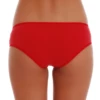 Plain breathable cotton bikini briefs with a slim flat waistband and a comfortable low rise.
