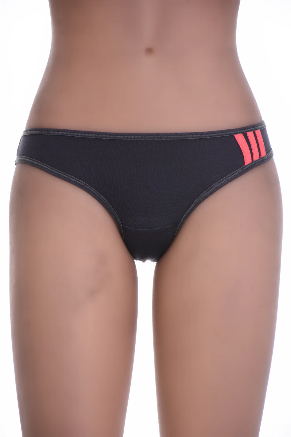 Plain breathable cotton briefs by Tiara Galiano with a high leg and low rise for everyday wear.
