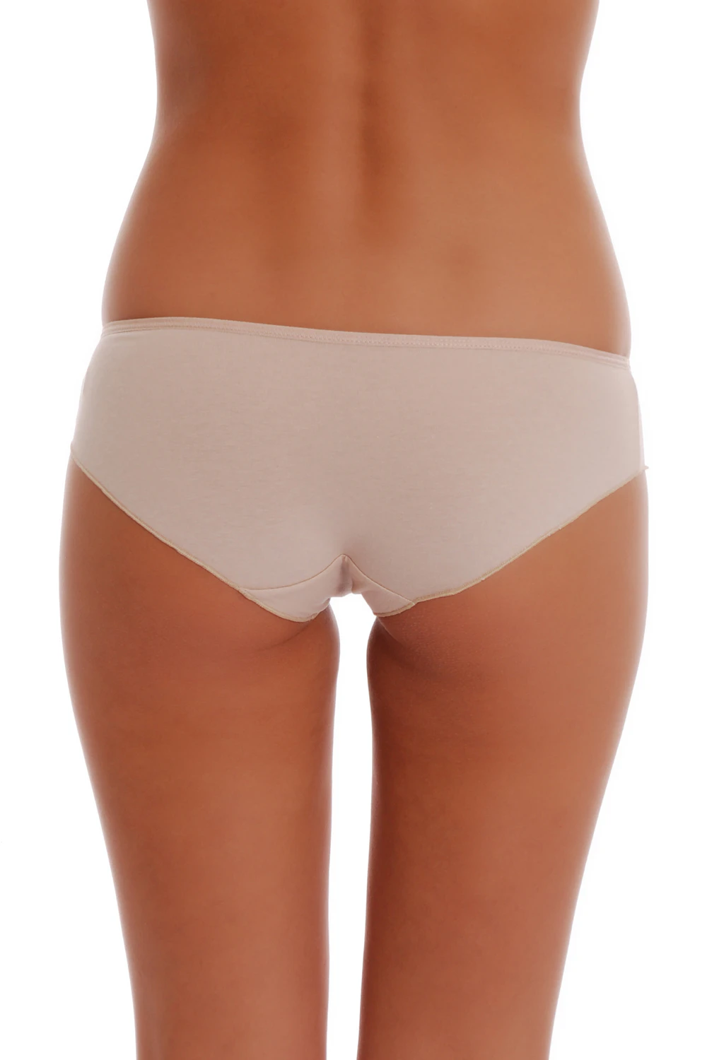 Plain breathable cotton briefs with a high leg line that lie flat under everyday clothes.