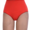 Plain breathable high-rise cotton briefs with full back coverage and a smooth, tucked-in line.
