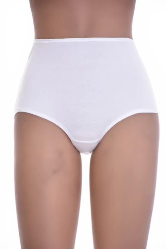 Plain cotton-blend high-rise briefs with a wide waistband that stays put under high-rise trousers.