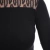 Plain long-sleeve cotton bodysuit with mock neck, a smooth base to build an outfit on.