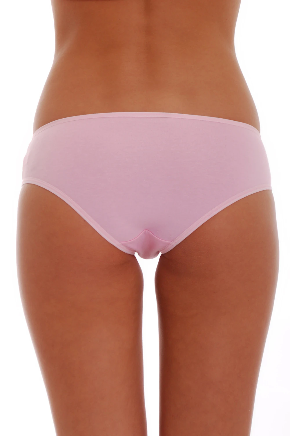 Plain soft cotton briefs by Tiara Galiano with mid coverage and a smooth, slim flat waistband.