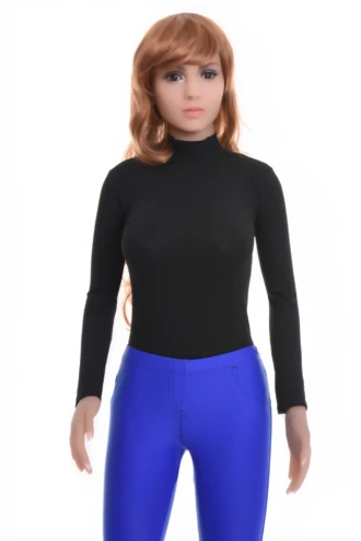 Polo-style cotton bodysuit by Tiara Galiano, a layering piece worn on its own or under a jacket.