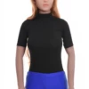 Polo-style cotton bodysuit by Tiara Galiano, worn on its own or under a pinafore or open shirt.