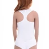 Scoop-neck cotton bodysuit by Tiara Galiano with racerback and wide straps, an easy everyday staple.