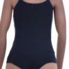 Scoop-neck cotton bodysuit by Tiara Galiano on fine straps, worn under summer dresses or open shirts.
