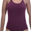 Scoop-neck cotton bodysuit by Tiara Galiano on fine straps, worn under summer dresses or open shirts.