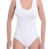 Scoop-neck cotton bodysuit by Tiara Galiano on wide straps, a wardrobe basic under shirts and knitwear.
