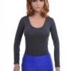 Scoop-neck cotton bodysuit by Tiara Galiano, easy under a cardigan or on its own with denim.