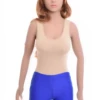 Scoop-neck cotton bodysuit by Tiara Galiano on wide straps, a wardrobe basic under shirts and knitwear.