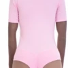Scoop-neck cotton bodysuit by Tiara Galiano shaped like a fitted T-shirt, an everyday wardrobe staple.
