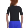 Scoop-neck microfiber bodysuit by Tiara Galiano shaped like a tee, a smooth base layer under shirts and knits.