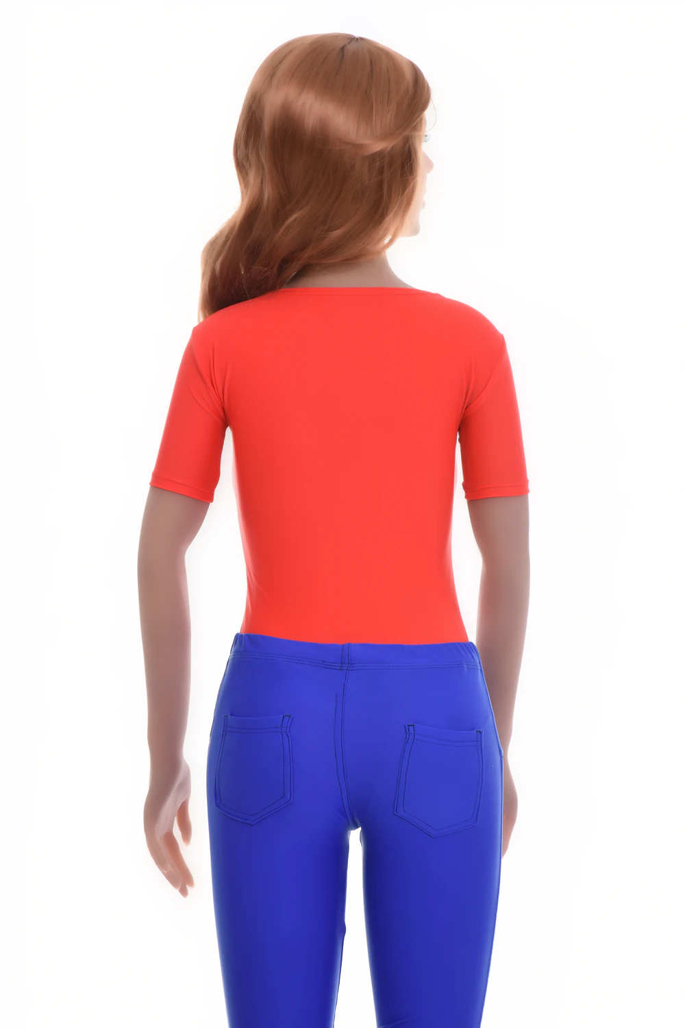 Scoop-neck microfiber bodysuit by Tiara Galiano shaped like a tee, a smooth base layer under shirts and knits.