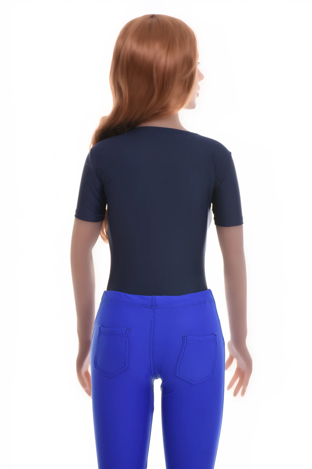 Scoop-neck microfiber bodysuit by Tiara Galiano shaped like a tee, a smooth base layer under shirts and knits.