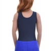 Scoop-neck microfiber tank bodysuit with wide straps, smooth and invisible for everyday wear.