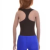 Sleeveless cotton-blend bodysuit with scoop neck and racerback, a sporty breathable everyday base.