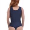 Sleeveless microfiber bodysuit by Tiara Galiano on wide straps with hook-and-eye fastening, easy to wear.