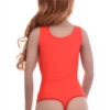Sleeveless microfiber bodysuit by Tiara Galiano on wide straps for a little more shoulder support.