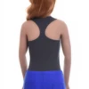Sleeveless racerback cotton tank bodysuit with scoop neck, smooth under a shirt or worn with jeans.